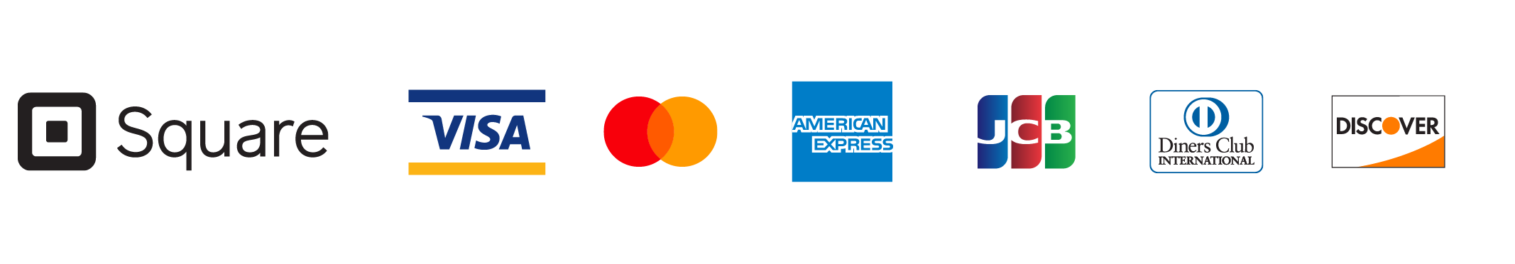 Visa Mastercard Americanexpress Jcb Dinersclub Discovercard